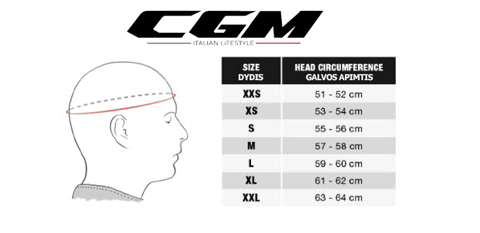 CGM size table