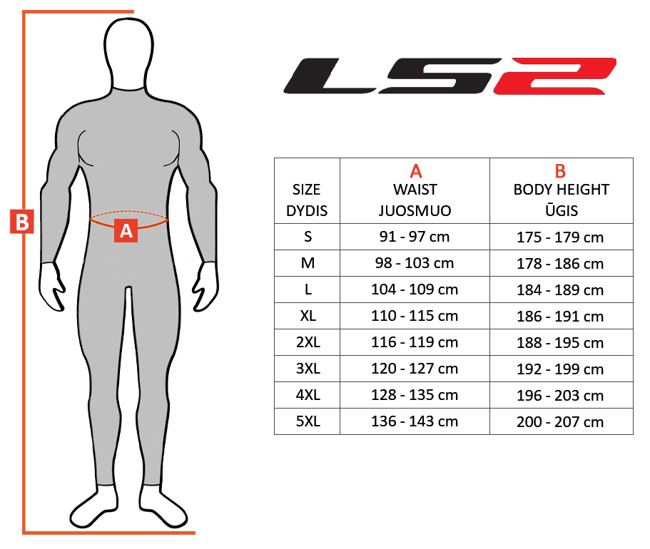 LS2 size table